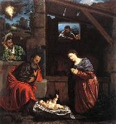 SAVOLDO, Giovanni Girolamo Adoration of the Shepherds sw USA oil painting artist